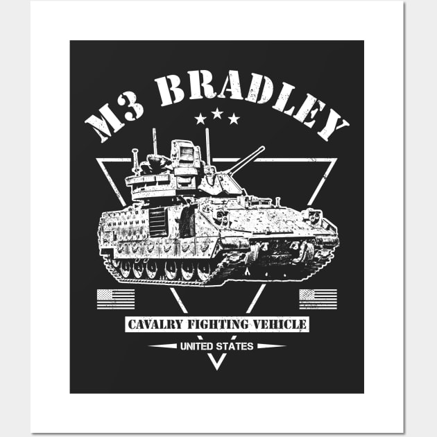 M3 Bradley Cavalry Fighting Vehicle Wall Art by Military Style Designs